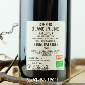 Wepicurien • Domaine Blanc Plume Rouge Barrique 2020 Rouge • Languedoc-Roussillon